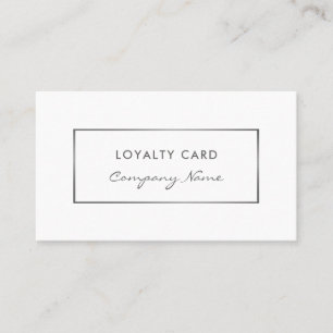 Simple White & Silver, Silver Foil Effect Loyalty Card