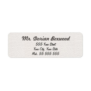 Simple White Structure Black Name