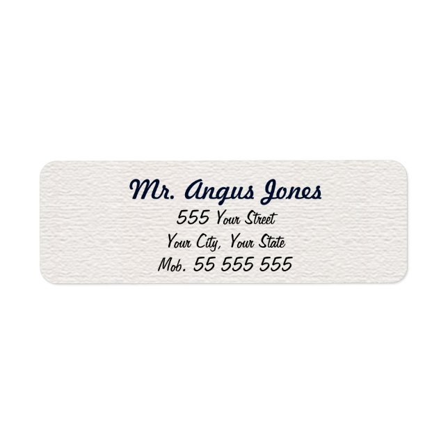 Simple White Structure Blue Name (Front)