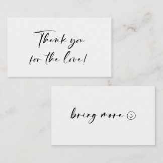 Simple white Thank you card