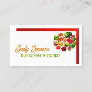 Simple White With Red Border Healthy Life/ Card