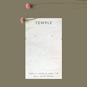 Simple White Wood Earring Necklace Display