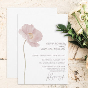 Simple Wildflower Boho Wedding Invitation