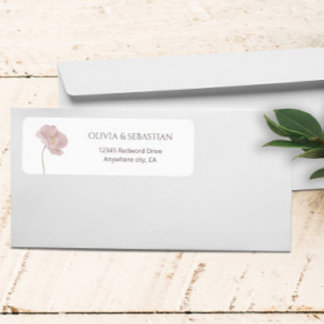 Simple Wildflower Boho Wedding Return Address