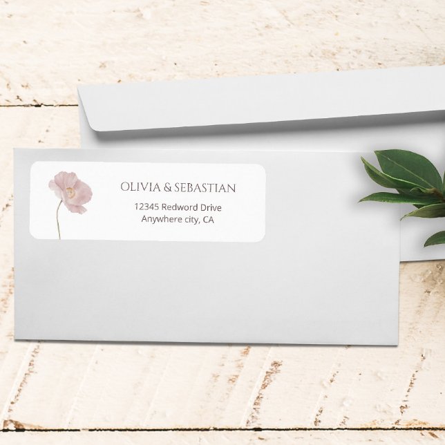 Simple Wildflower Boho Wedding Return Address (Creator Uploaded)