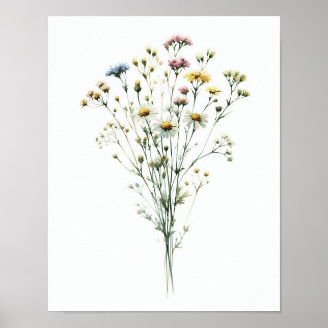 Simple Wildflower Bouquet 2 Poster (Front)