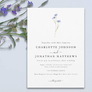 Simple Wildflower Elegant Script Invitation