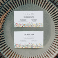Simple Wildflower Fern Dusty Blue Wedding Website