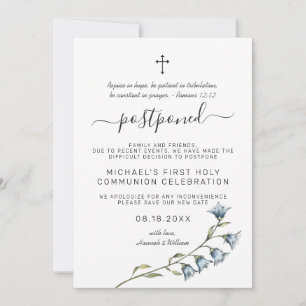 Simple Wildflower   Postponed Communion Invitation