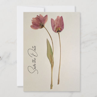 Simple Wildflower Save the Date Invitation