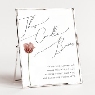 Simple Wildflower This Candle Burns Sign