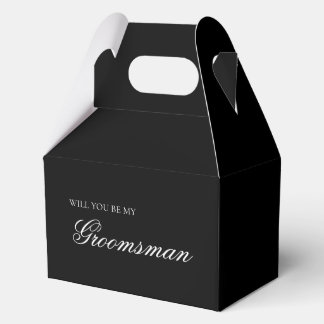 Simple Will You Be My Groomsman Proposal Box