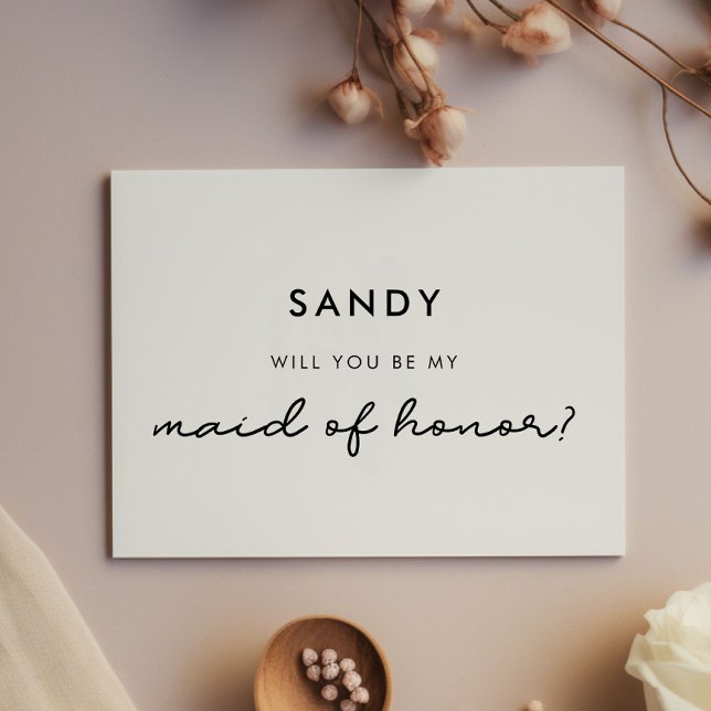 Simple Will you be my maid of honour Invitation (Creator Uploaded)