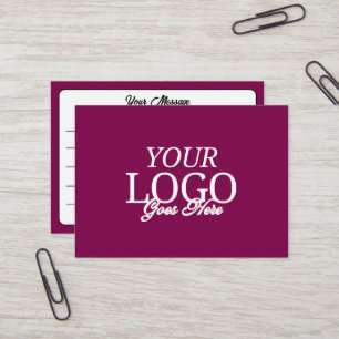 Simple Wine Coloured Logo With Lines Business Card