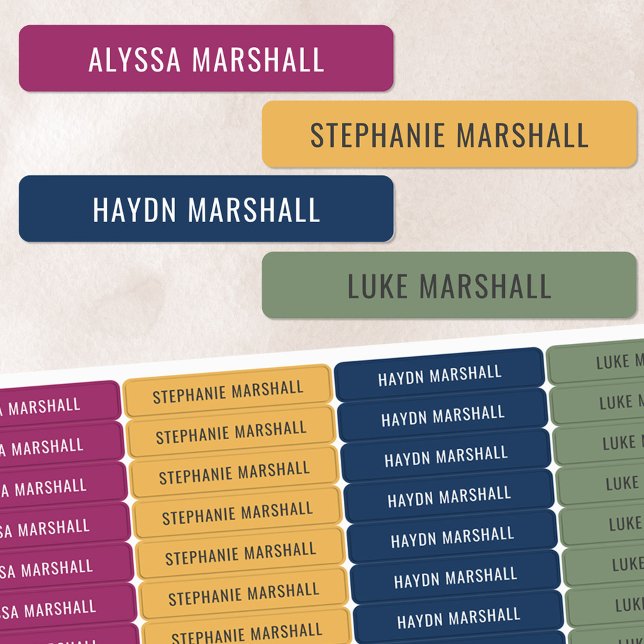 Simple Winter Bright Colours Kids Waterproof Name (Creator Uploaded)