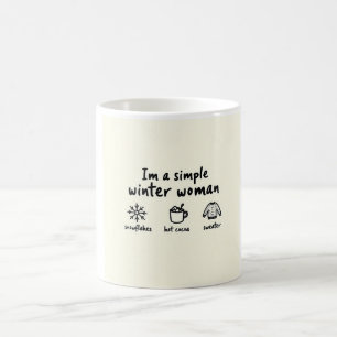 Simple Winter Woman Mug