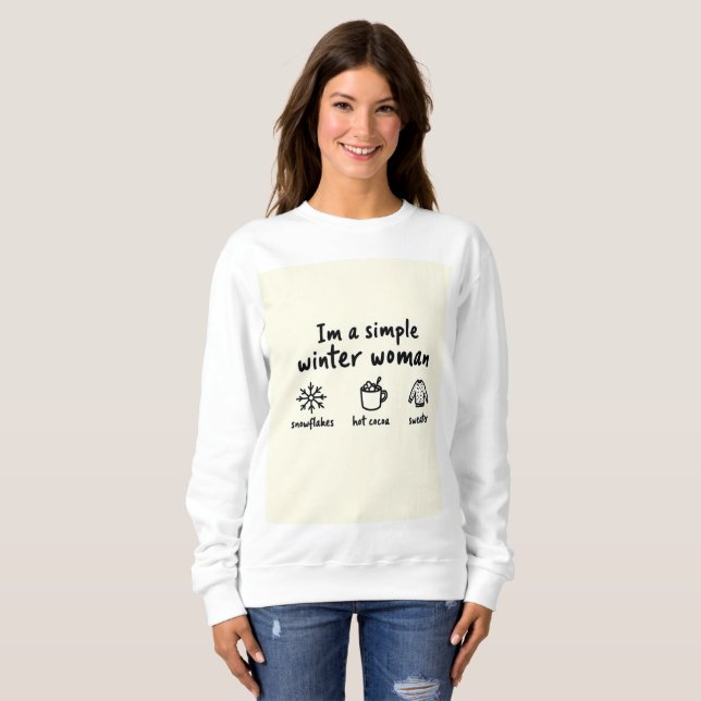 Simple Winter Woman Sweatshirt (Front Full)
