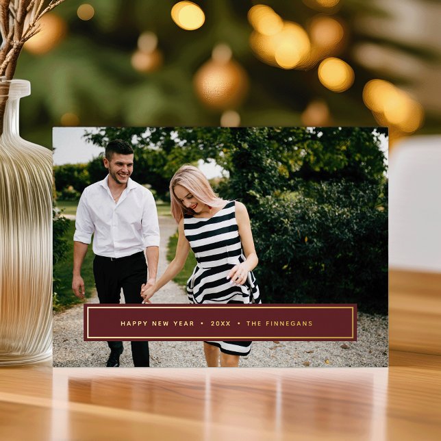 Simple Wish | Editable Colour New Year Photo Foil  (Creator Uploaded)