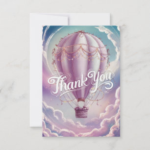 Simple Wishes Hot Air Balloon Thank You Card