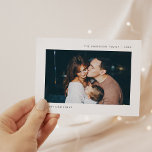 Simple Wishes | Minimalist Photo Holiday Postcard<br><div class="desc">These modern and minimalist holiday photo postcards feature your favorite personal photo,  with simple black text that says "Merry Christmas" and an elegant black and white design.</div>