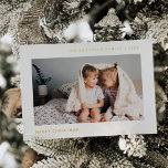 Simple Wishes | Minimalist Two Photo<br><div class="desc">These modern and minimalist holiday photo cards feature two of your favourite personal photos,  with elegant gold foil text that says "Merry Christmas."</div>