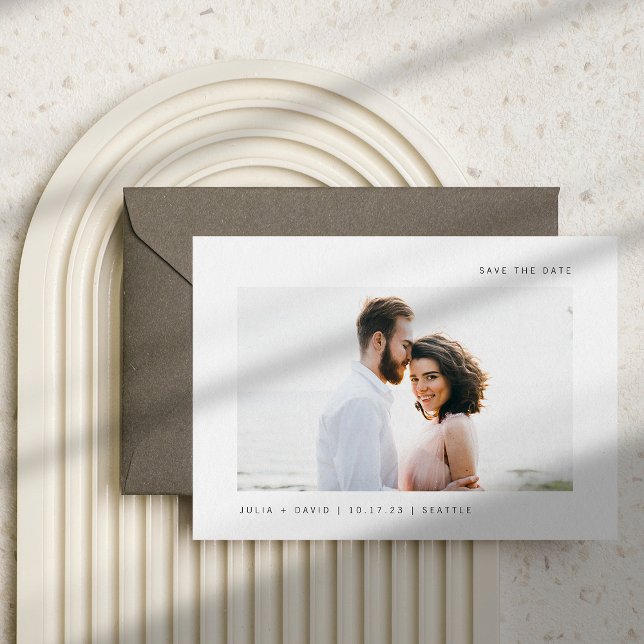 Simple Wishes | Photo Wedding Save The Date Magnetic Invitation (Creator Uploaded)