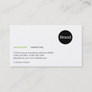 Simple with Logo (apple green) Business Card