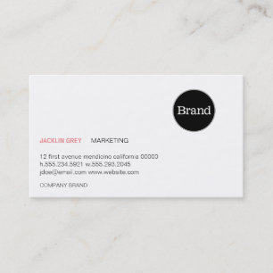 Simple with Logo (light coral) Business Card