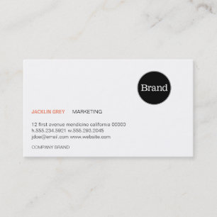 Simple with Logo (salmon) Business Card