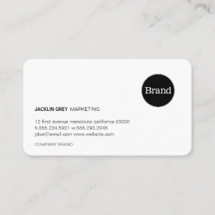 Simple with Logo (slate grey) Business Card