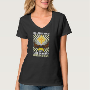 Simple Women Like Banana And Believe In Jesus Chri T-Shirt