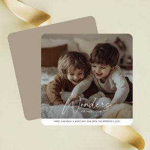 Simple Wonders Of His Love Religious Christmas Holiday Card