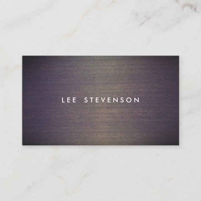 Simple Wood Minimalistic  Professional Designer Business Card (Front)