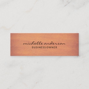 Simple Wood Texture Mini Business Card
