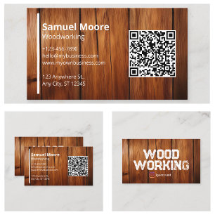Simple Woodworking Professional Sawmill Handymen Business Card