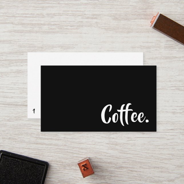 Simple Word Beyond Loyalty Coffee Punch-Card Card (Front/Back In Situ)