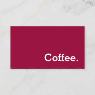 Simple Word Colour Back Loyalty Coffee Punch-Card Card