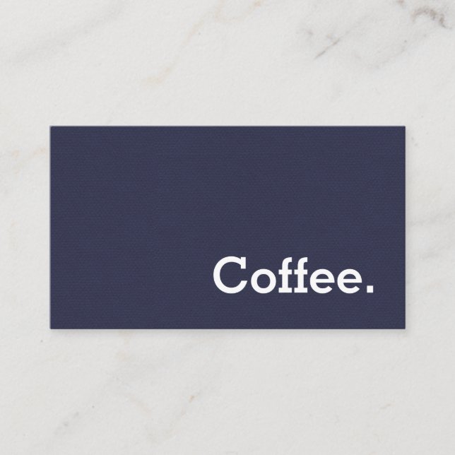 Simple Word Dark Felt Loyalty Coffee Punch-Card Card (Front)