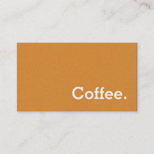 Simple Word Dark Loyalty Coffee Punch-Card Orange Card