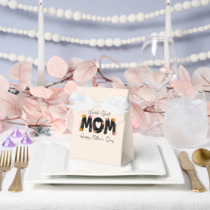 Simple World's Best Mum Mother's Day Calligraphy Favour Box