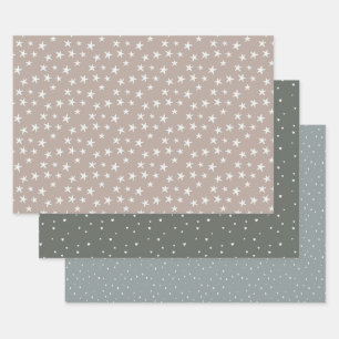 Simple Wrapping Paper Flat Sheet Set of 3