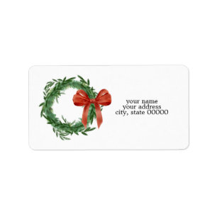 Simple Wreath Address Labels