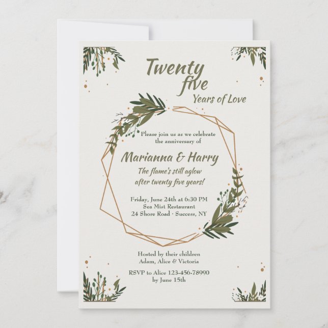 Simple Wreath Invitation (Front)