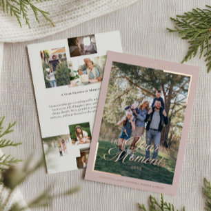 Simple Year in Moments Family Photo Christmas