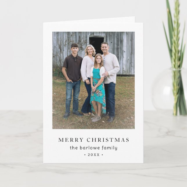 Simple Year in Review Photo Modern Christmas Holiday Card (Front)