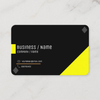 simple Yellow and Black Business Card
