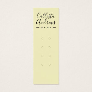Simple Yellow Black Multiple Earring Display Card