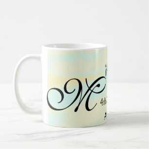 simple yellow blue watercolor teacher appreciation coffee mug