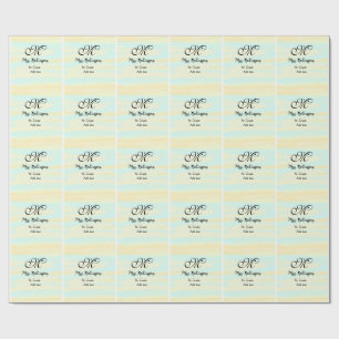 simple yellow blue watercolor teacher appreciation wrapping paper