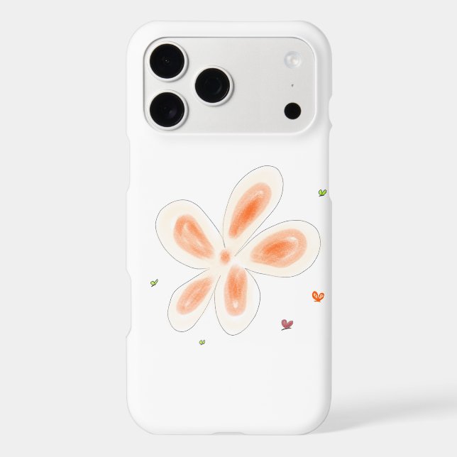 Simple Yellow Flower Art iPhone 17 Pro Max Case –  (Back)